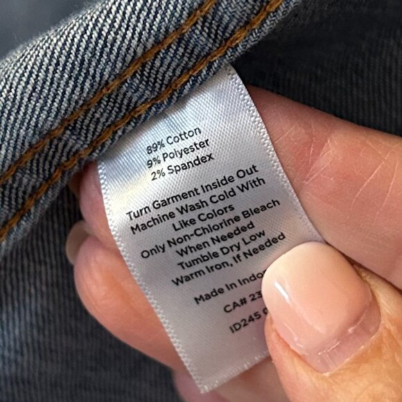 Talbots Ladies Stretch Peplum Denim Jacket, Size XL - Picture 4 of 4